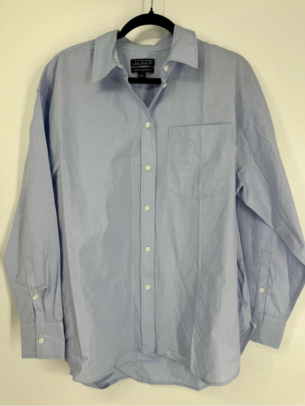 NWT J. Crew Étienne Oversized Button-up Shirt Lightweight Oxford Blue Eoe Size S